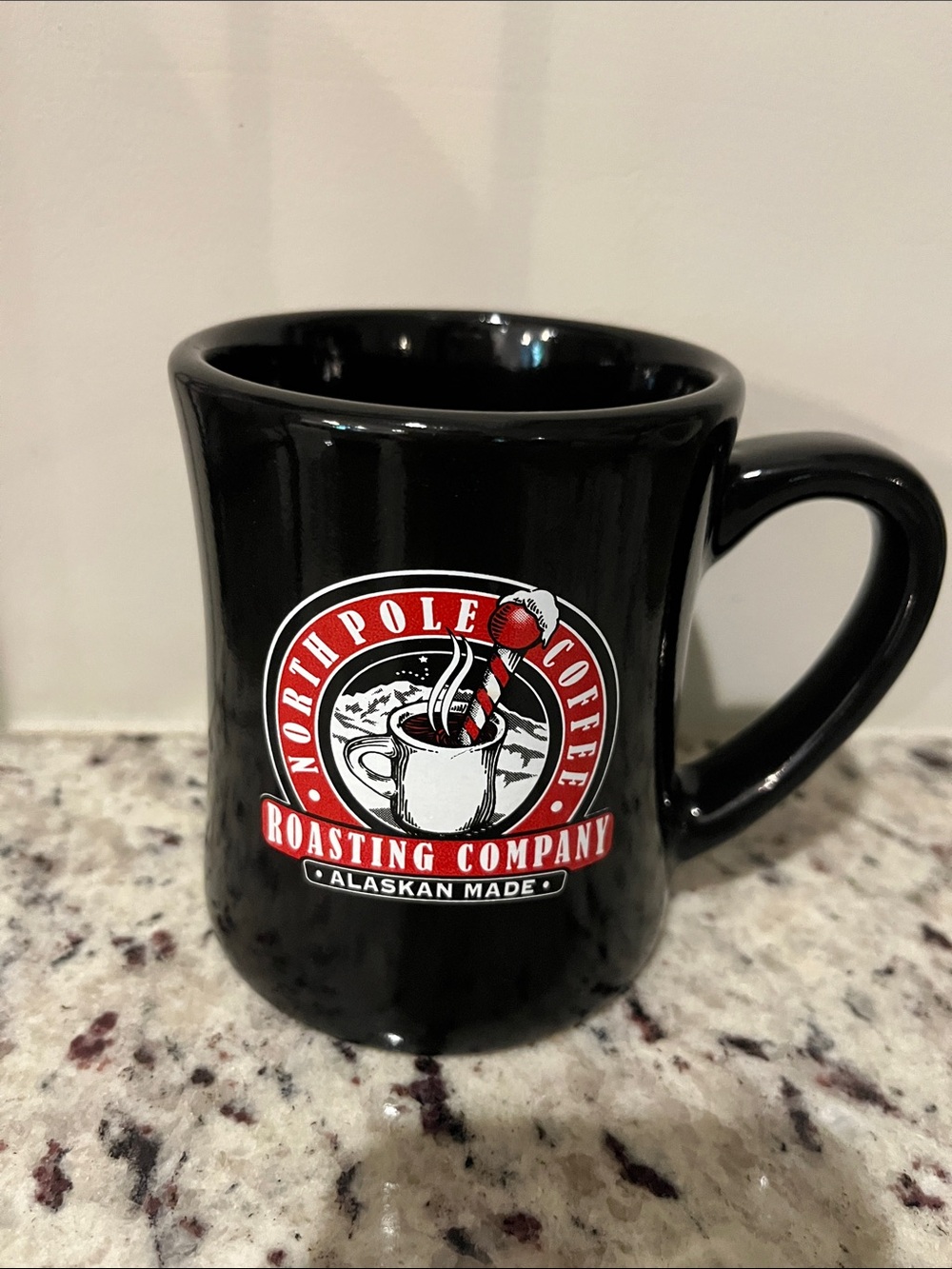 Black Ceramic Mug - Red Logo